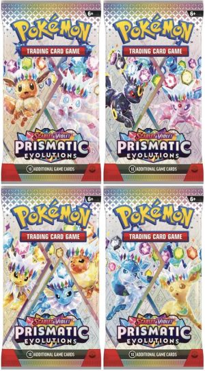 Prismatic Evolutions Booster Pack Art Bundle [Set of 4] - SV: Prismatic Evolutions