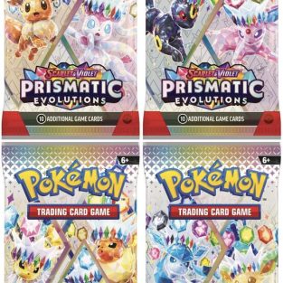 Prismatic Evolutions Booster Pack Art Bundle [Set of 4] - SV: Prismatic Evolutions