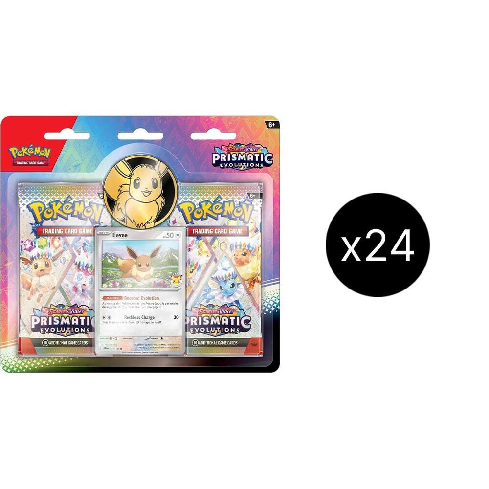 Prismatic Evolutions 2-Pack Blister Case - SV: Prismatic Evolutions (PRE) 4 Prismatic Evolutions 2-Pack Blister Case - SV: Prismatic Evolutions (PRE)