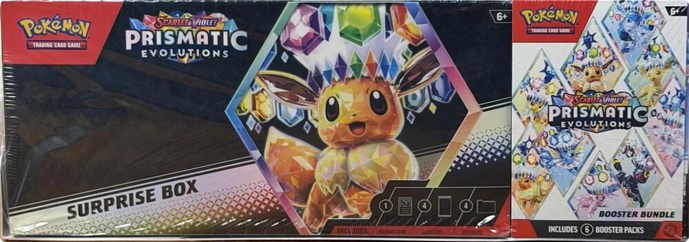 Prismatic Evolutions Booster Bundle + Surprise Box Bundle (Sam's Club) - SV: Prismatic Evolutions (PRE) 3 Prismatic Evolutions Booster Bundle + Surprise Box Bundle (Sam's Club) - SV: Prismatic Evolutions (PRE)